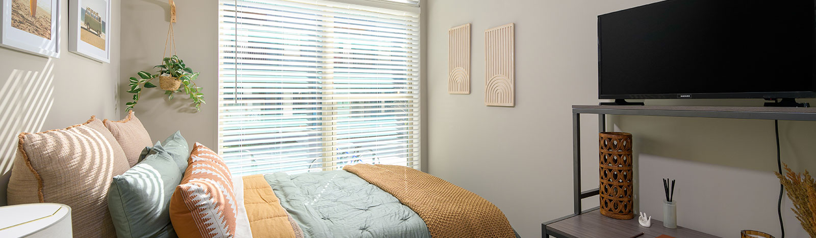 Furnished apartment bedroom