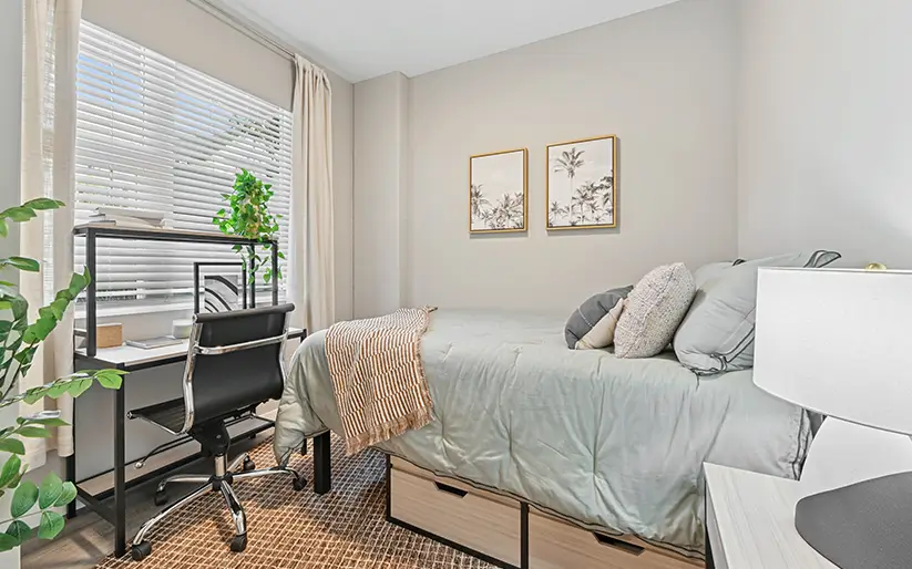 Furnished apartment bedroom