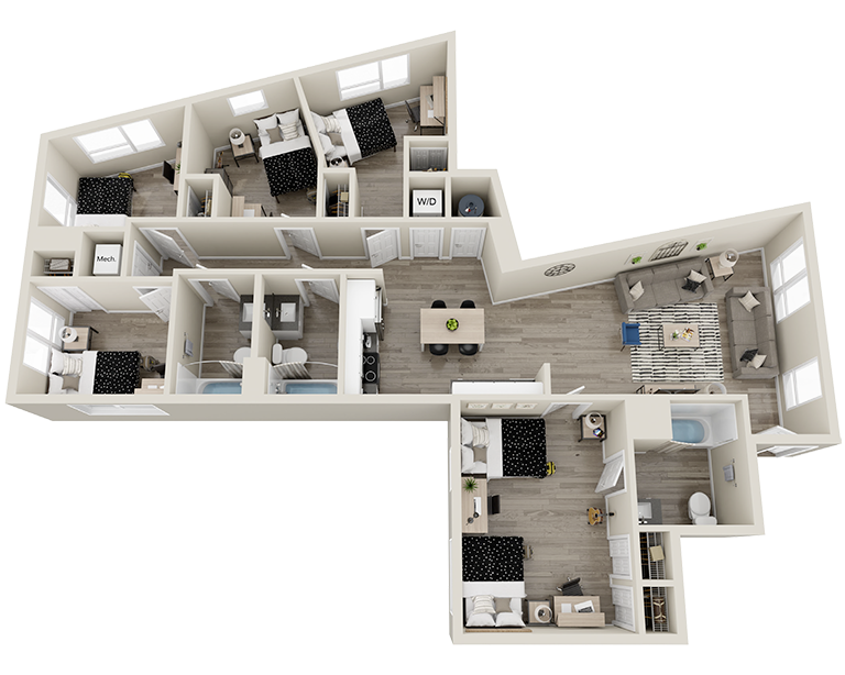 E7B - 5x3 Floor plan
