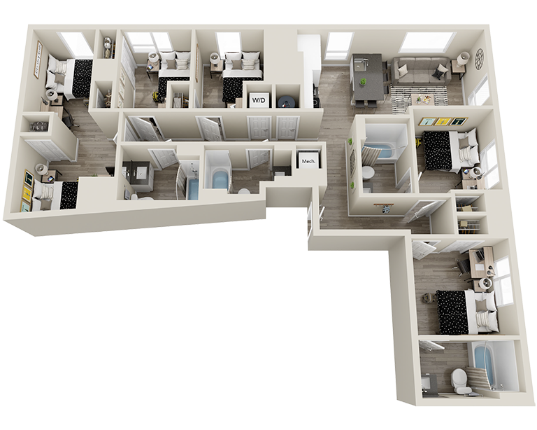 E6A - 5x4 Floor plan