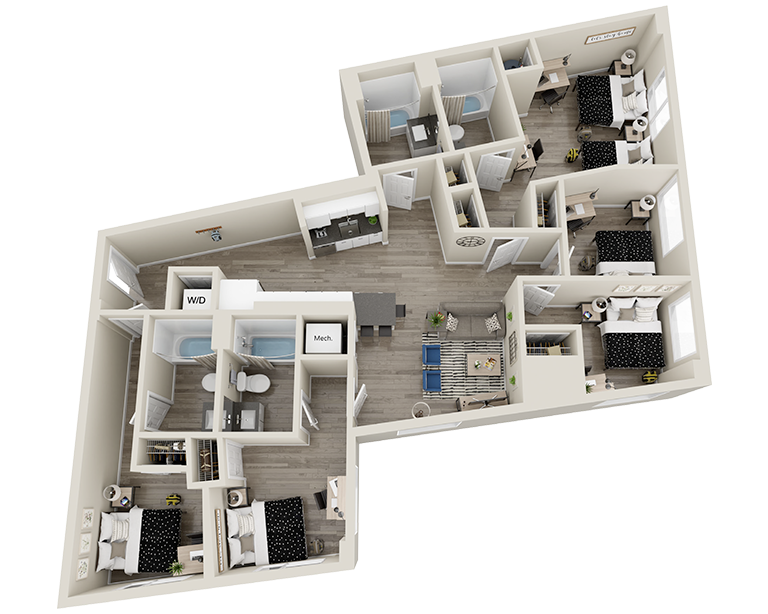 E1 - 5x4 Floor plan