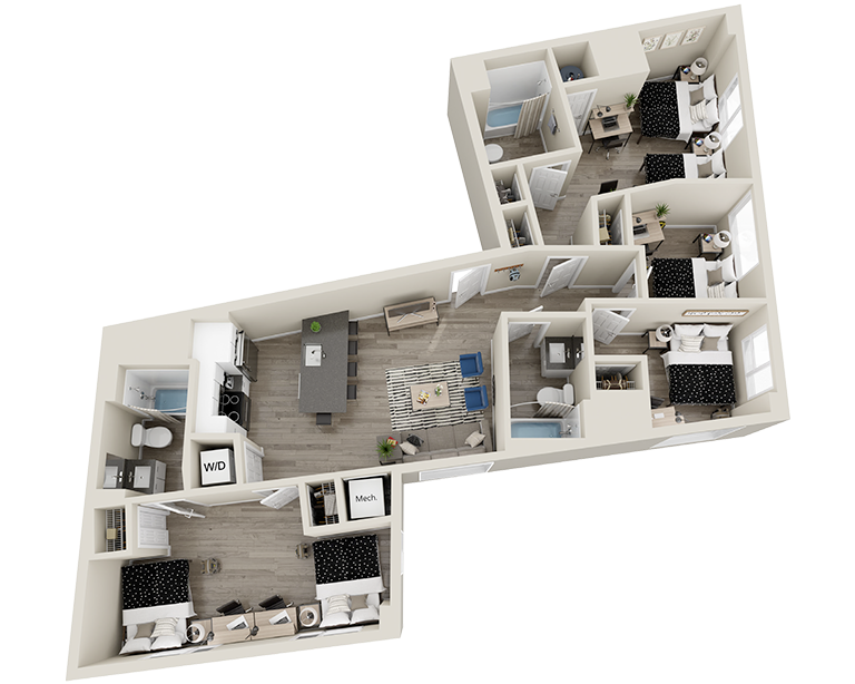 D2 - 4x3 Floor plan